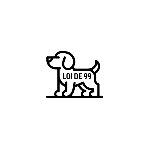 chiot stylisé pension-phoenix à Toulouse, Montauban, Albi, Castres, Saint Sulpice en illustration minimaliste,